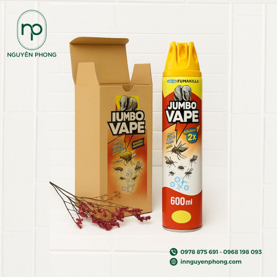 Hộp Giấy Đựng Xịt Côn Trùng